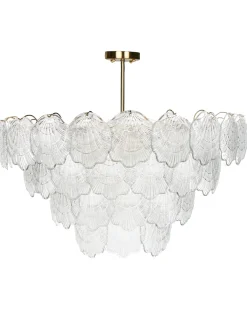 Online Beliani Lampadario TEMASH Vetro Ottone Ottone Trasparente