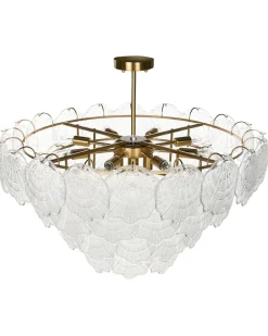 Online Beliani Lampadario TEMASH Vetro Ottone Ottone Trasparente