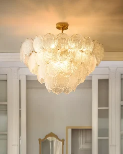 Online Beliani Lampadario TEMASH Vetro Ottone Ottone Trasparente