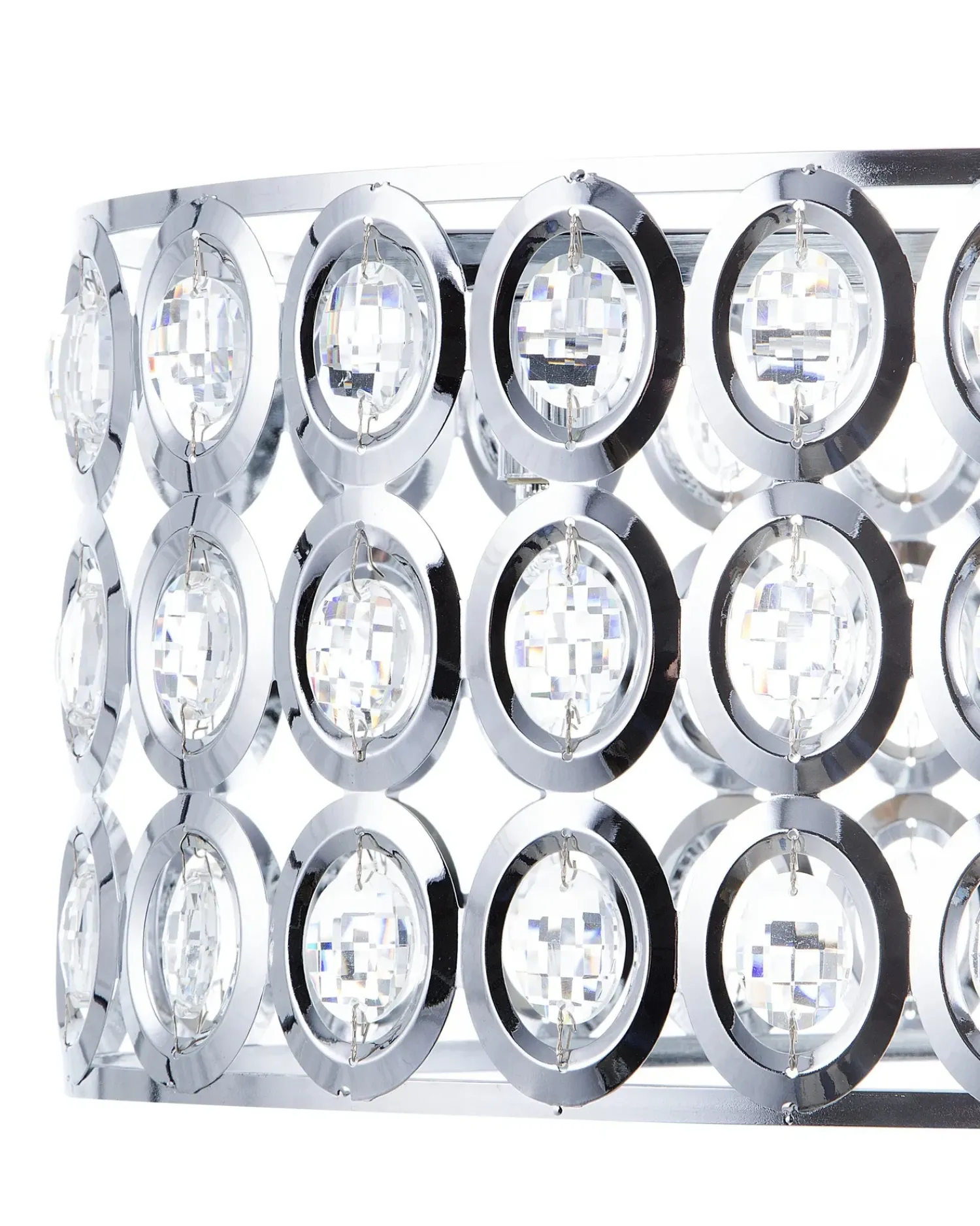 Hot Beliani Lampadario TENNA Metallo Argento