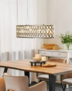 Hot Beliani Lampadario TENNA Metallo Argento