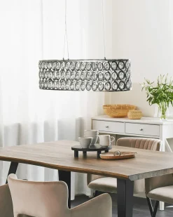 Hot Beliani Lampadario TENNA Metallo Argento