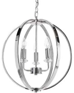 Discount Beliani Lampadario TENOIRO Metallo Argento