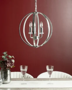 Discount Beliani Lampadario TENOIRO Metallo Argento