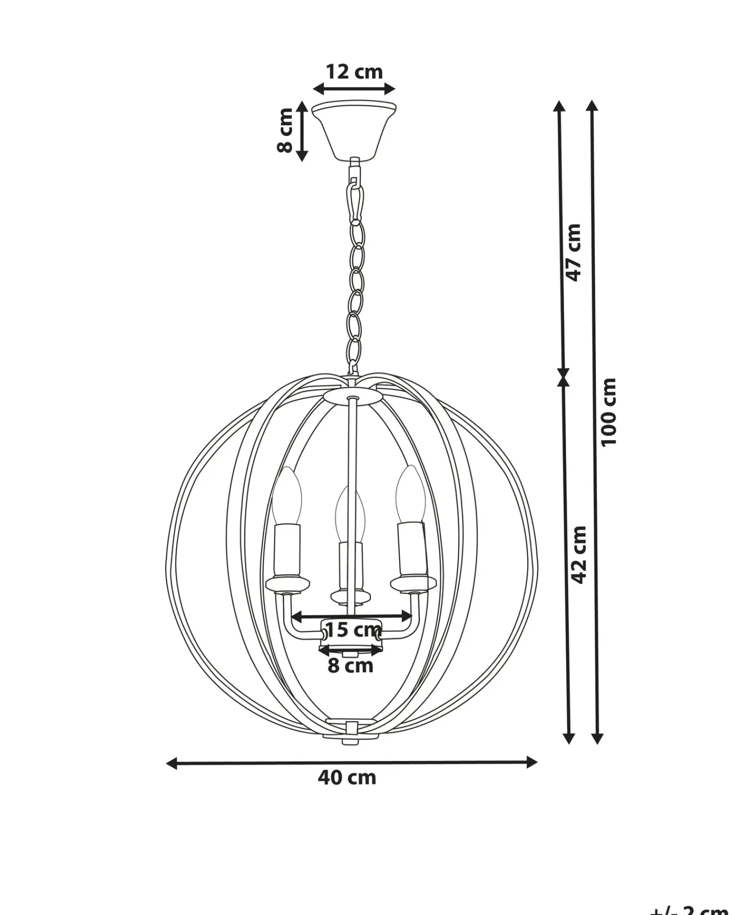 Discount Beliani Lampadario TENOIRO Metallo Argento