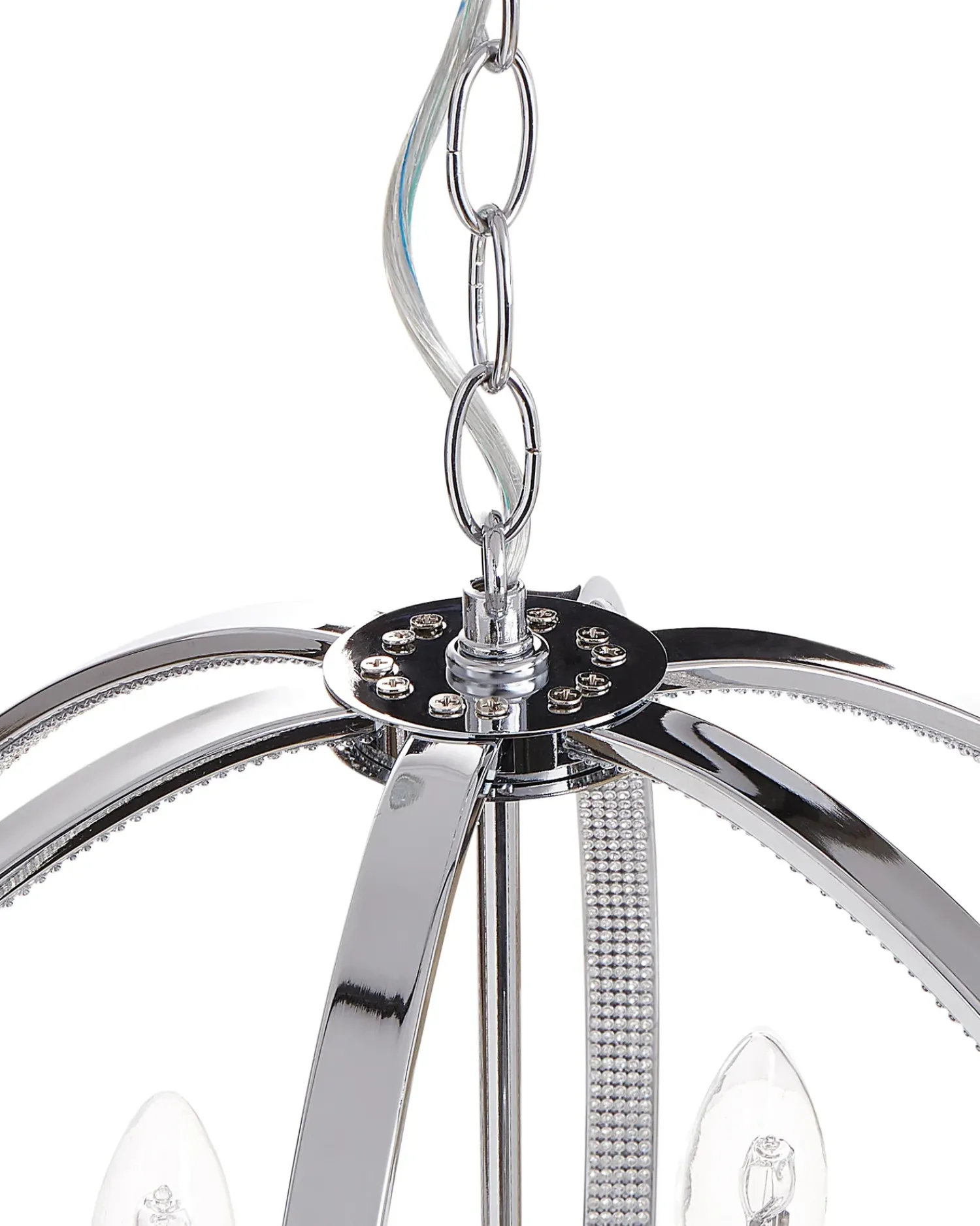 Discount Beliani Lampadario TENOIRO Metallo Argento