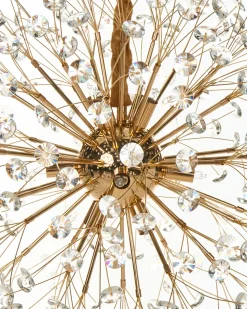 Discount Beliani Lampadario TIMANE Vetro Ottone Oro Trasparente