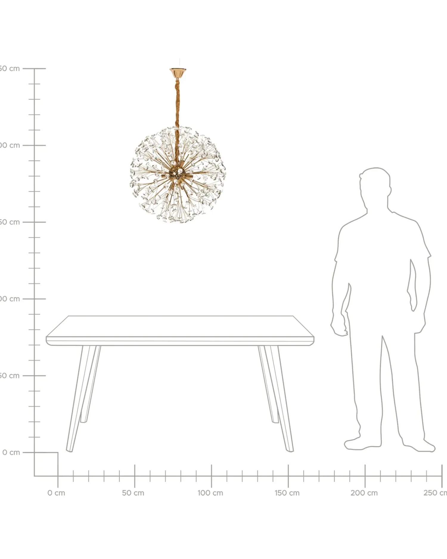 Discount Beliani Lampadario TIMANE Vetro Ottone Oro Trasparente