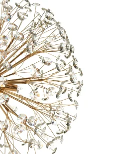 Discount Beliani Lampadario TIMANE Vetro Ottone Oro Trasparente