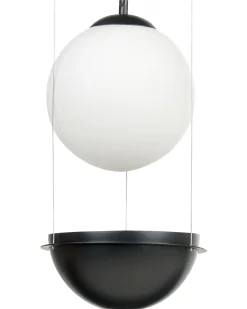 Outlet Beliani Lampadario TOBINS Vetro Nero