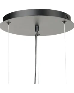 Outlet Beliani Lampadario TOBINS Vetro Nero