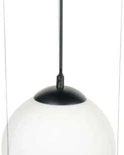 Outlet Beliani Lampadario TOBINS Vetro Nero