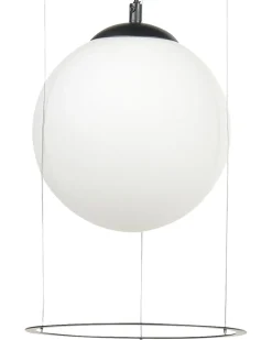 Outlet Beliani Lampadario TOBINS Vetro Nero