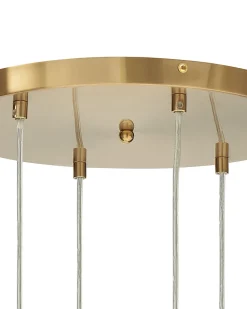 New Beliani Lampadario TOOMA Vetro Ottone Ottone Rame Argento Multicolore