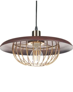 New Beliani Lampadario TORDILLO Metallo Oro Marrone Oro