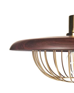 New Beliani Lampadario TORDILLO Metallo Oro Marrone Oro