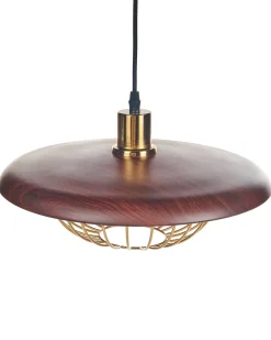 New Beliani Lampadario TORDILLO Metallo Oro Marrone Oro