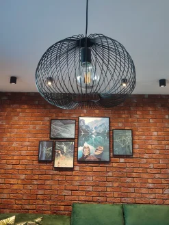 Clearance Beliani Lampadario TORDINO Metallo Nero