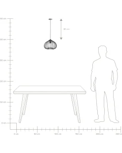 Clearance Beliani Lampadario TORDINO Metallo Nero