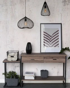 Clearance Beliani Lampadario TORDINO Metallo Nero