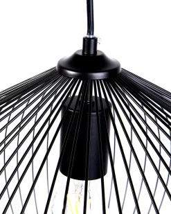 Clearance Beliani Lampadario TORDINO Metallo Nero