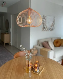 Clearance Beliani Lampadario TORDINO Metallo Rame
