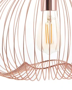 Clearance Beliani Lampadario TORDINO Metallo Rame