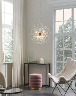 Beliani Lampadario TOROLA Metallo Oro Oro Trasparente