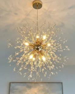 Beliani Lampadario TOROLA Metallo Oro Oro Trasparente