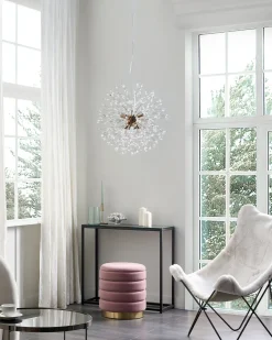 Beliani Lampadario TOROLA Metallo Oro Oro Trasparente