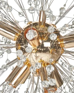 Beliani Lampadario TOROLA Metallo Oro Oro Trasparente