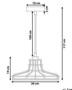 Sale Beliani Lampadario TORRE Vetro Rame