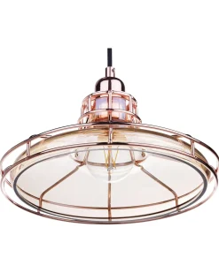 Sale Beliani Lampadario TORRE Vetro Rame