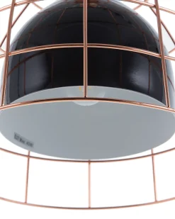 Beliani Lampadario TRESA Metallo Nero Rame Nero