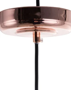 Beliani Lampadario TRESA Metallo Nero Rame Nero