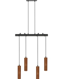 Best Beliani Lampadario TUTAKI Legno di quercia Nero Marrone Nero