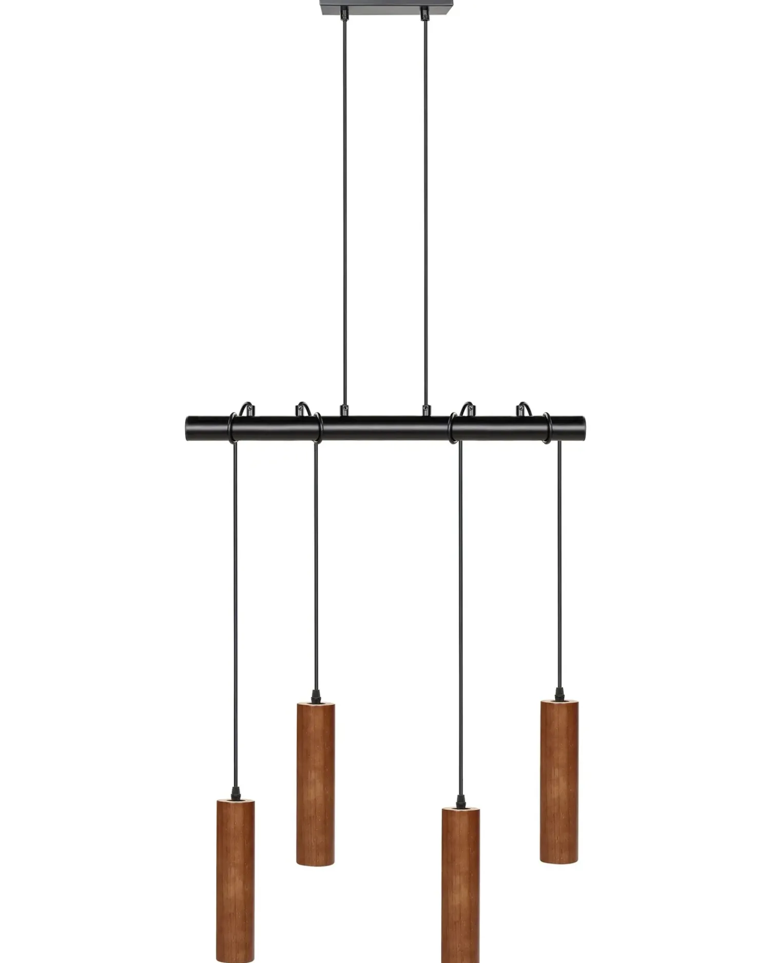 Best Beliani Lampadario TUTAKI Legno di quercia Nero Marrone Nero