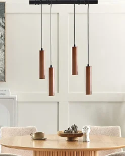 Best Beliani Lampadario TUTAKI Legno di quercia Nero Marrone Nero