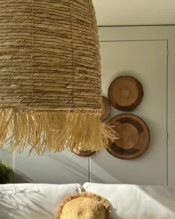 Hot Beliani Lampadario TUTONG Vimini Naturale