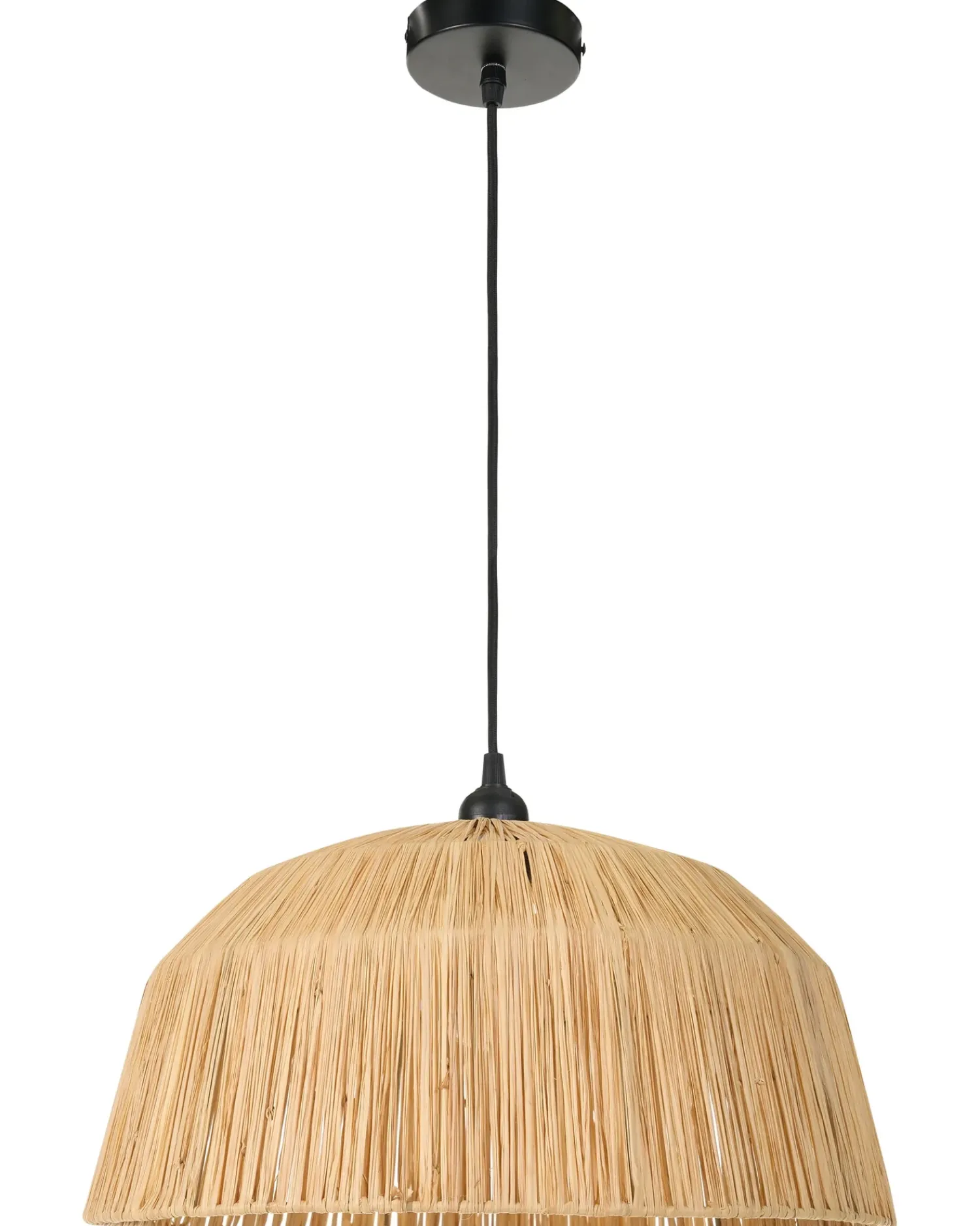 Outlet Beliani Lampadario UMBA Vimini Naturale
