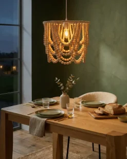 Beliani Lampadario VERUGAL Legno chiaro Marrone