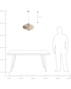 New Beliani Lampadario VISMAN Cotone Beige