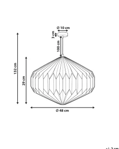 New Beliani Lampadario VISMAN Cotone Beige