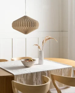 New Beliani Lampadario VISMAN Cotone Beige