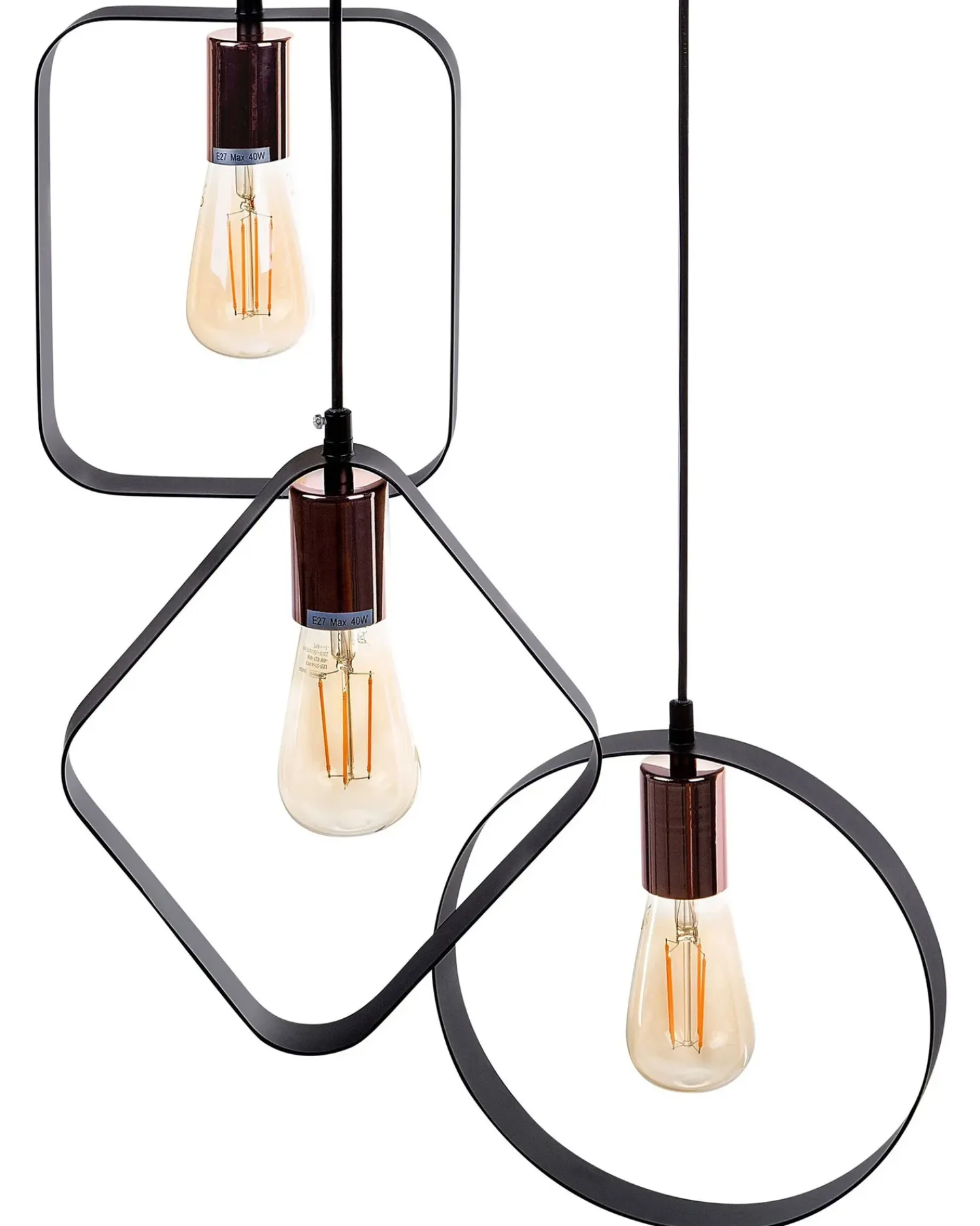 Best Beliani Lampadario VOMANO Metallo Nero