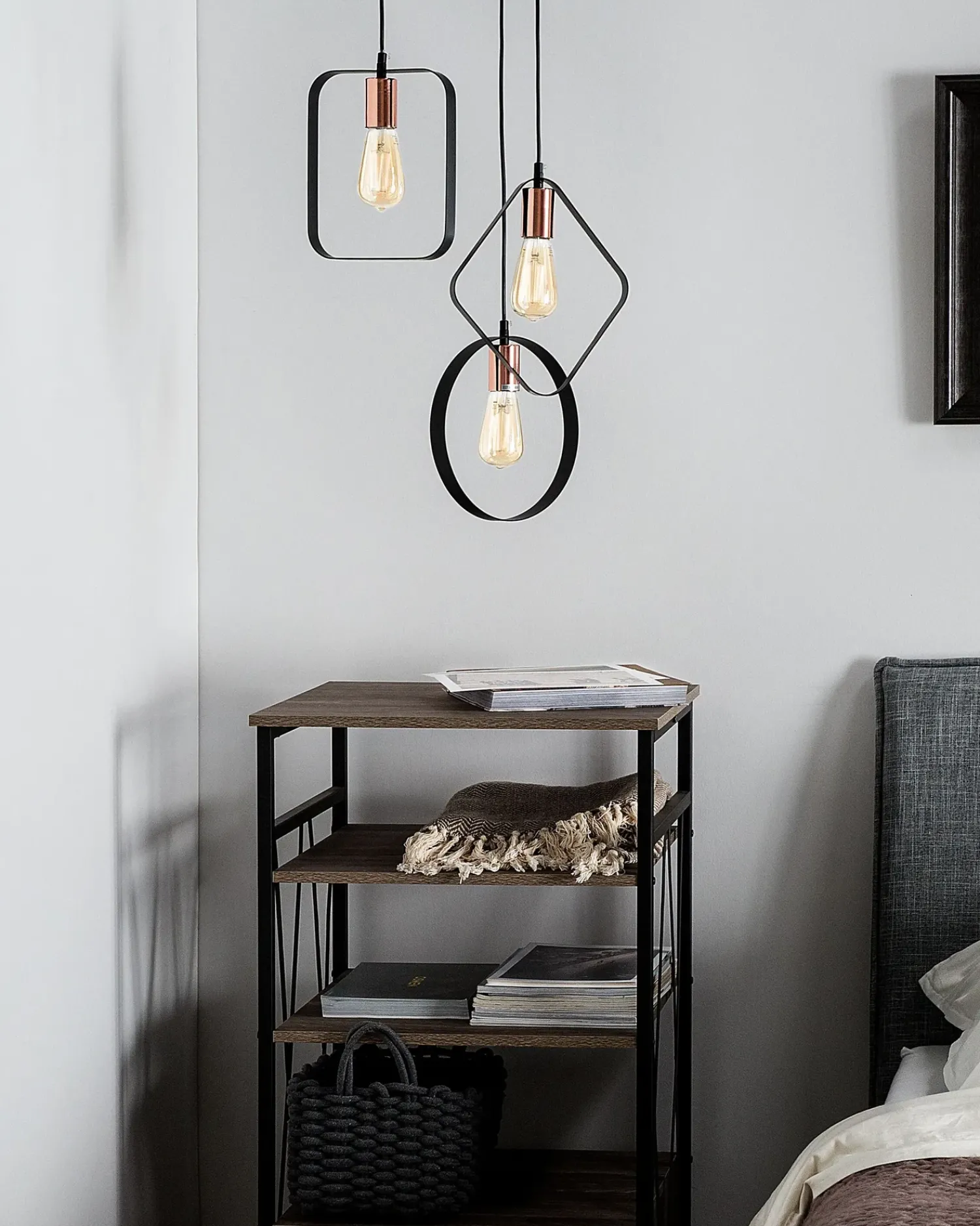 Best Beliani Lampadario VOMANO Metallo Nero
