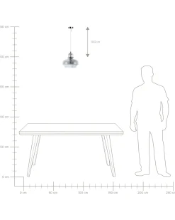 Hot Beliani Lampadario WILTZ Vetro Grigio chiaro Trasparente Grigio