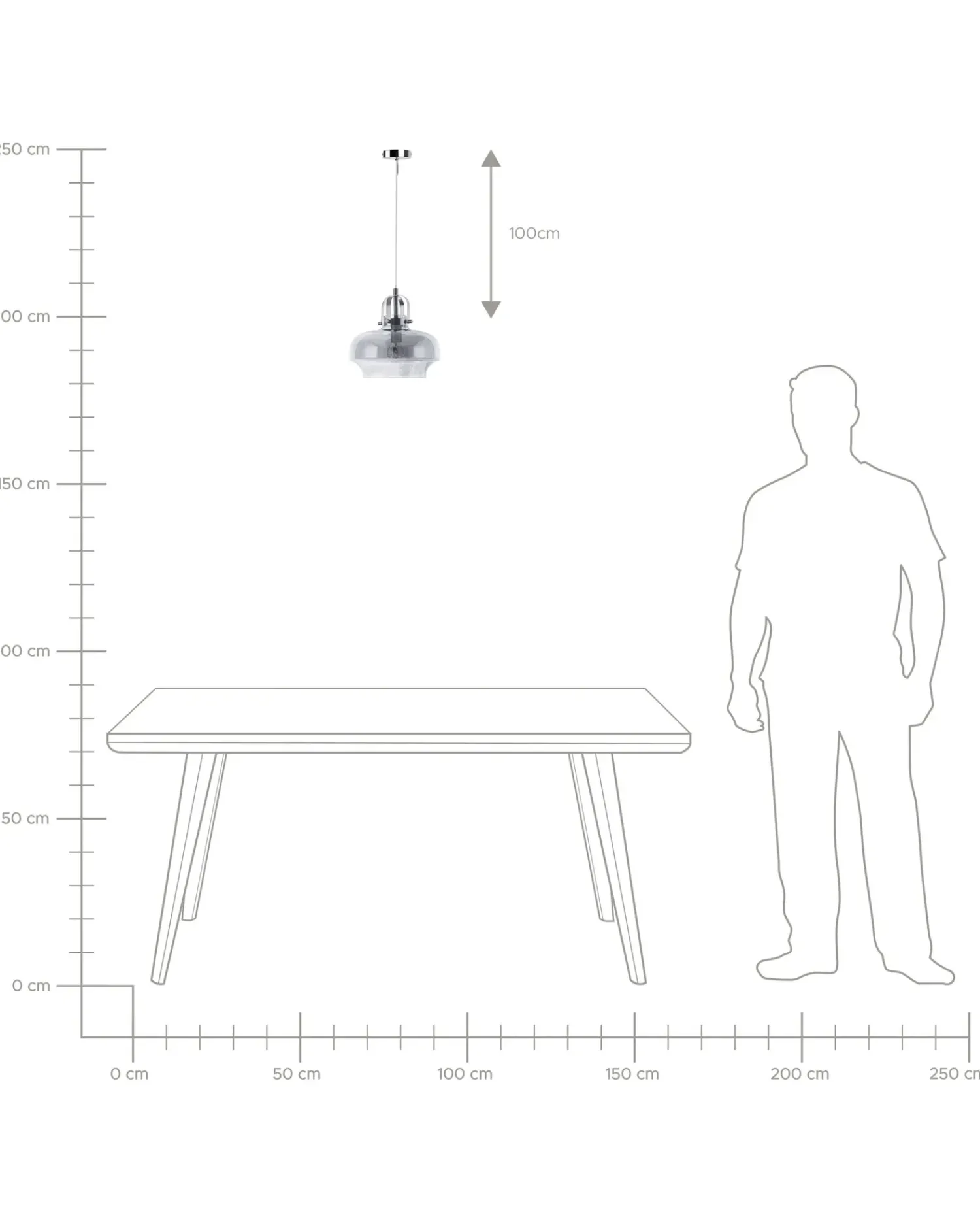 Hot Beliani Lampadario WILTZ Vetro Grigio chiaro Trasparente Grigio