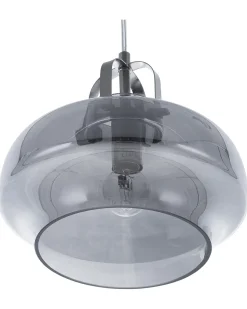 Hot Beliani Lampadario WILTZ Vetro Grigio chiaro Trasparente Grigio