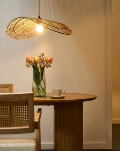 Best Beliani Lampadario YAGUEZ Iuta Naturale